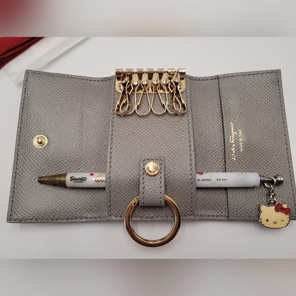 Salvatore Ferragamo 6 Key Leather Case in Excellent Condition! Made in Italy